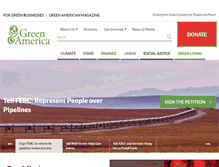 Tablet Screenshot of greenamerica.org